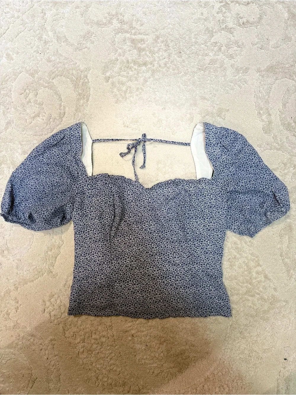 Abercrombie & Fitch Floral‎ Puff Sleeve Smocked Cottagecore Top S